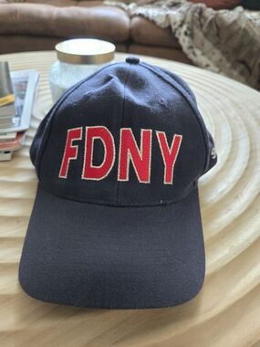 Vintage FDNY 9-11-01 NYC Bravest Hat Cap Embroidered Navy Blue KC Caps OSFM